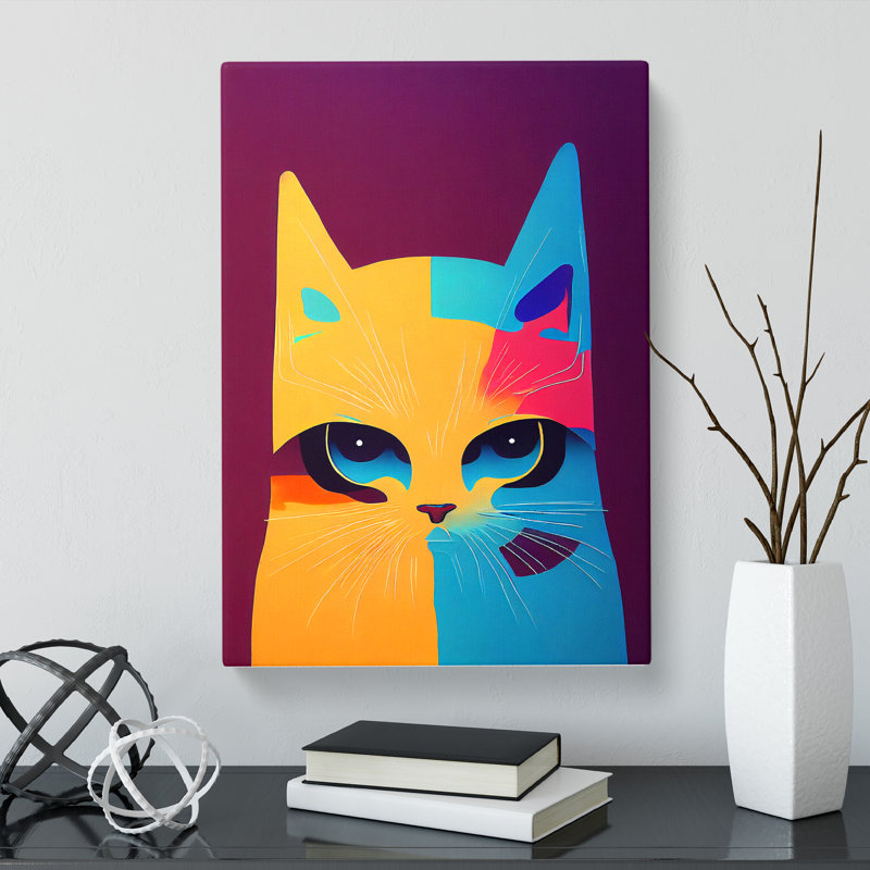 Cat Abstract Vol.1 - Wrapped Canvas, 50cm H x 35cm W x 3cm D