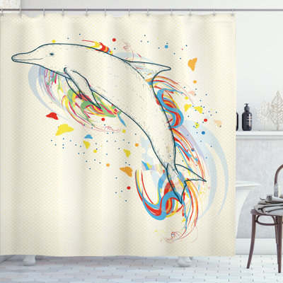 Shower Curtain with Hooks Included