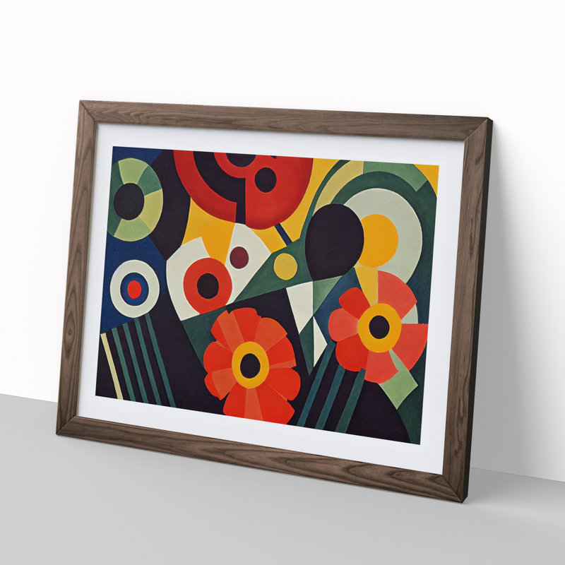 Poppy Flowers - Framed Print, Walnut, 34cm H x 46cm W x 2cm D