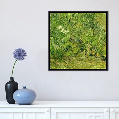 "Deux papillons blancs" par Vincent Van Gogh, reproduction d'art sur toile tendue