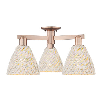 Plafonnier semi-encastré 3 lumières Sadye
