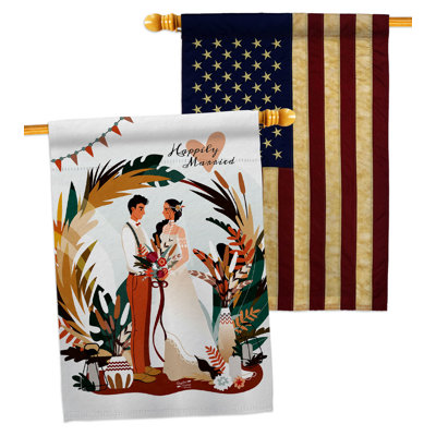 Drapeau de maison en polyester à 2 côtés 40 x 28 po