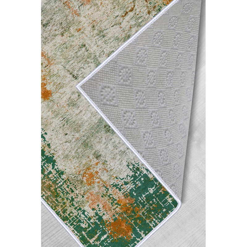 Premium Woven Carpet, 5.9 x 9.2 ft, 100% Polyester, 650 g/m² | Antibacterial, Non-Slip PVC Underside, 0.3 in Pile Height | Machine Washable, 3D Digital Printing | Perfect for Living Room, Bedroom, & Office Decor