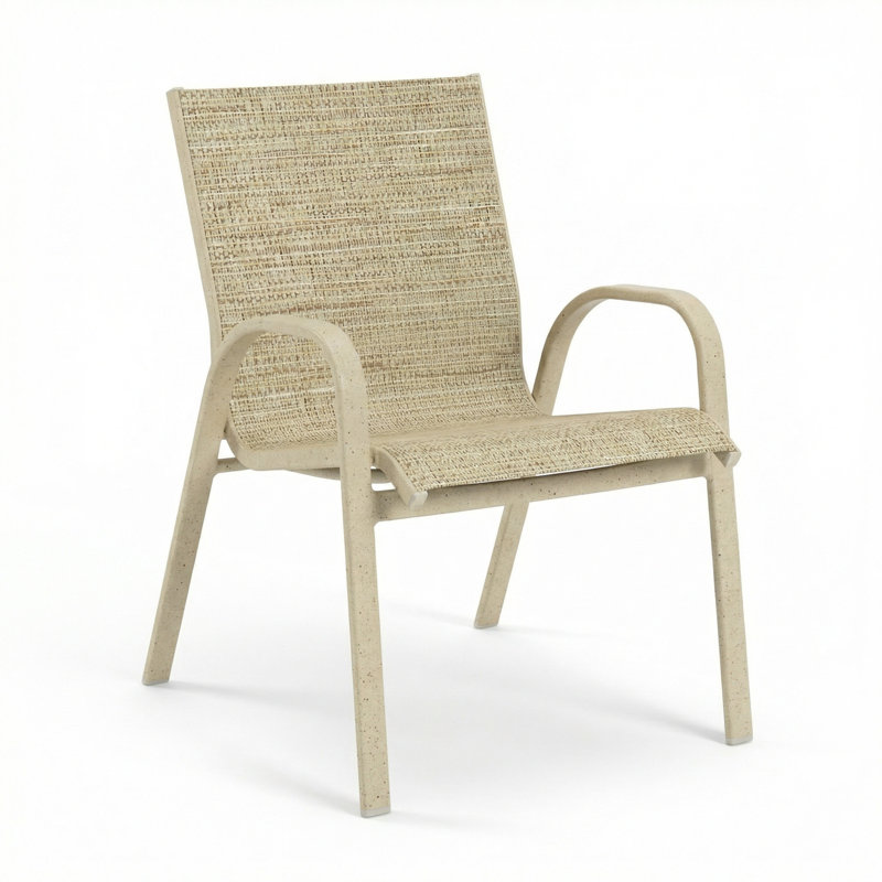 Windward Outdoor Seabreeze Arm Chair, Natural Sling/Sandea