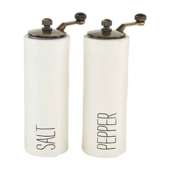 Enamel Salt Pepper Grinder Set by Mudpie