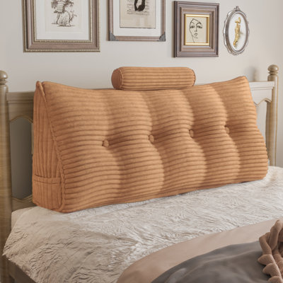 Sit-up Back Comfort WOWMAX Headboard Wedge Reading Pillow with Bolster Neck Roll Compression