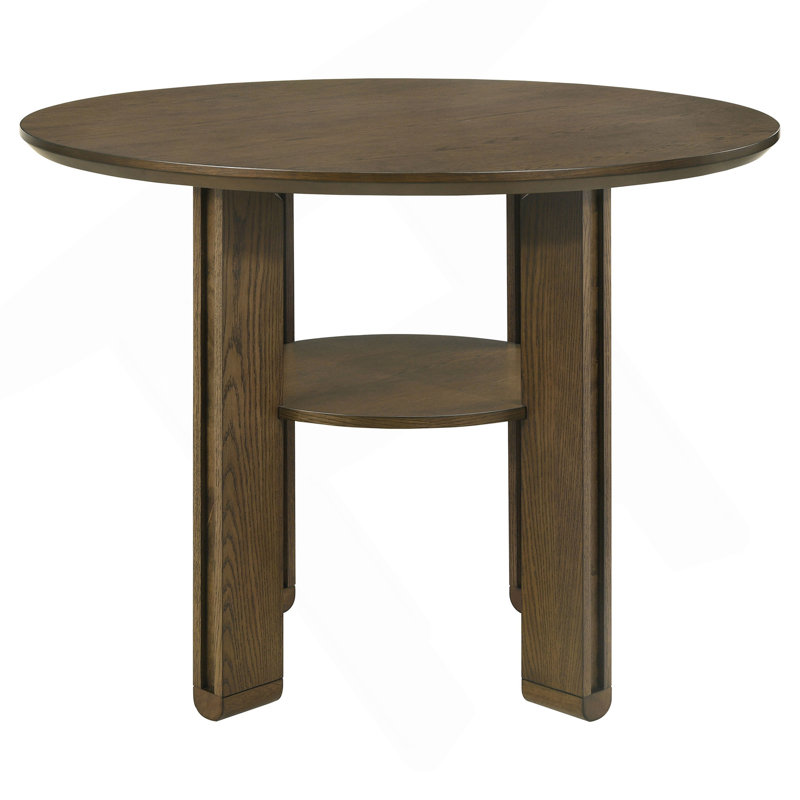 Crispin Brown Round Counter Height Dining Table