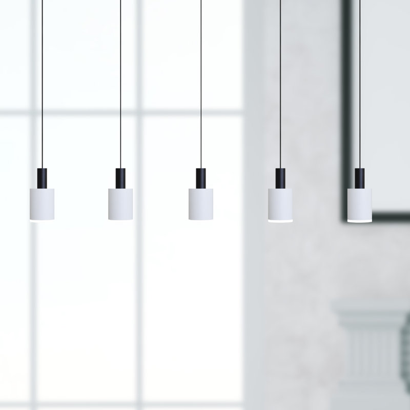 Essoura 5 - Light Kitchen Island Pendant, Black/White