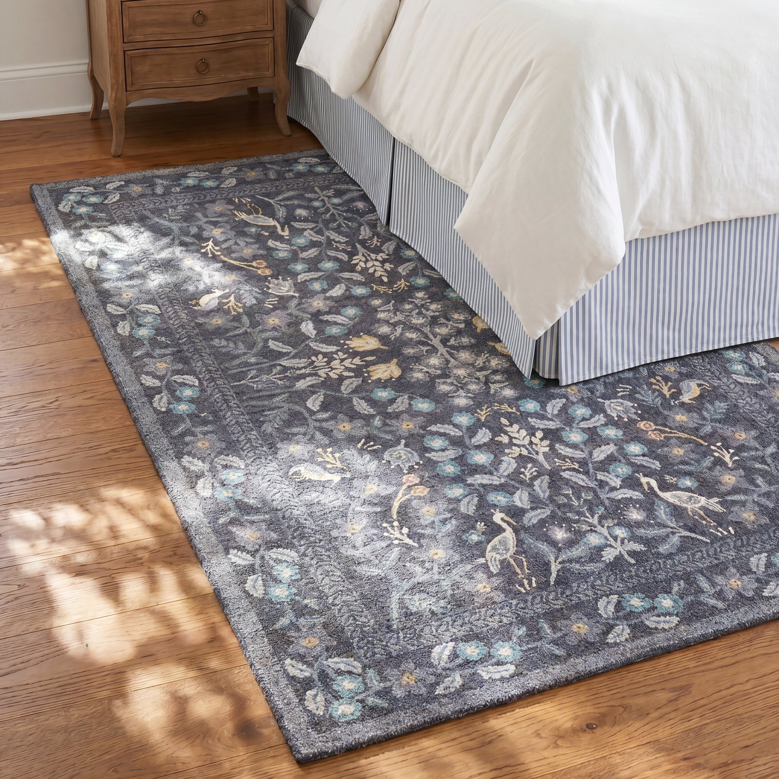 Rifle Paper Co. x Loloi Maison Nightingale Black Rug, Rectangle   8'4" x 11'6"