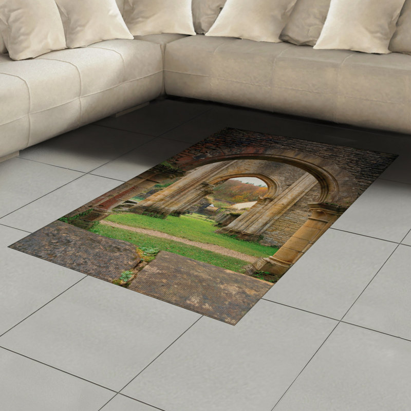 Antique High Density Long Fiber Poly Threads Decorative Area Rug Carpet, Rectangle 4' x 5'8"