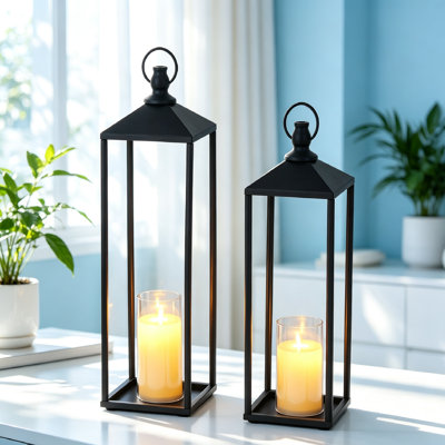 Metal Candlestick with Candle Included