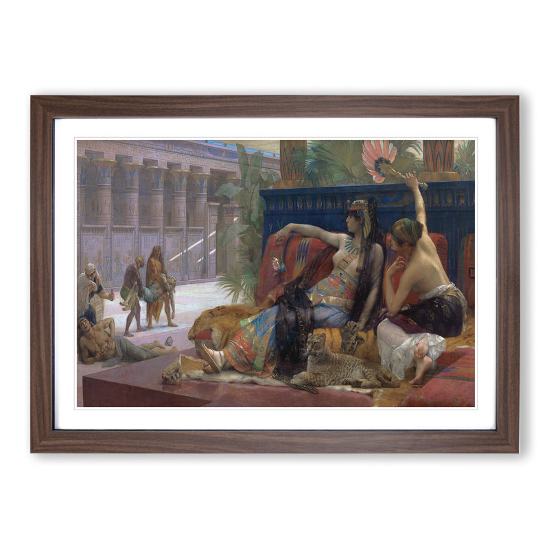 Cleopatra by Alexandre Cabanel - Picture Frame Painting, Walnut Framed, 27cm H x 36cm W x 2cm D