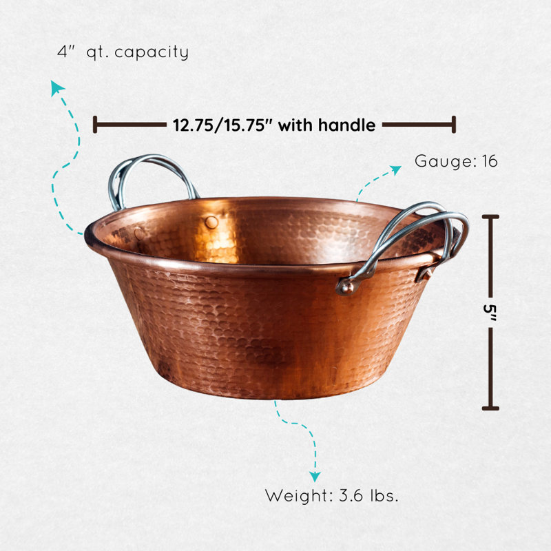 Confiture en cuivre Permian, 4 pintes, 12.75"