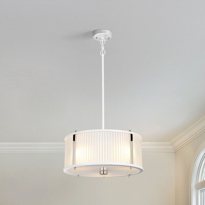 Morada 3 - Light Drum Pendant, White