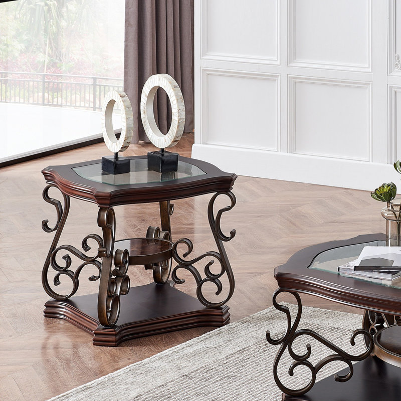 End table, Glass table top