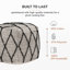 Pouf ottoman rectangulaire Adelene 17' noir et blanc, recouvert de tissu.-1090362985
