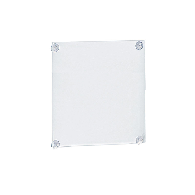 Clear Acrylic Double-Sided Sign Holder with Suction Cups, 2-Pack