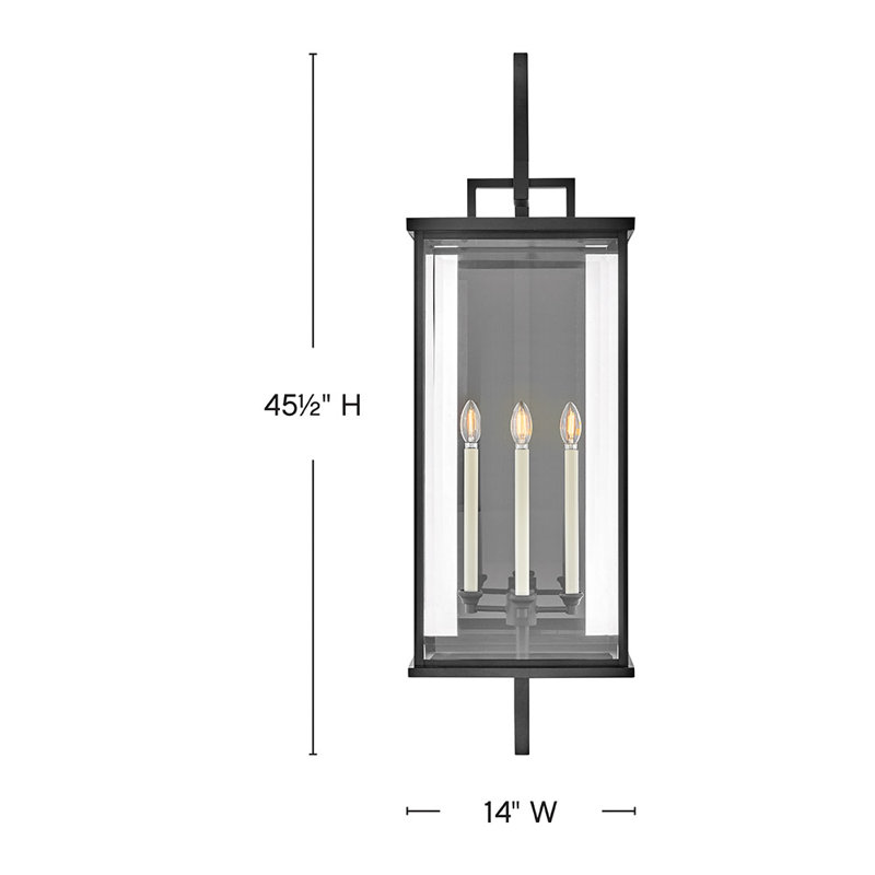 Weymouth 4 - Light Outdoor Wall Lantern, Black