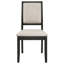 Chaises d'appoint rembourrées crème et noires