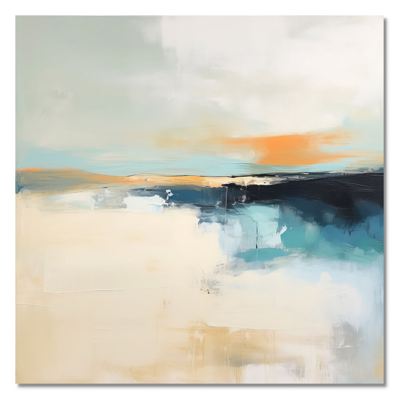 Impression «Seashore Abstraction II» par Irena Orlov, Sans cadre, l 36 po x H 36 po, Toile tendue