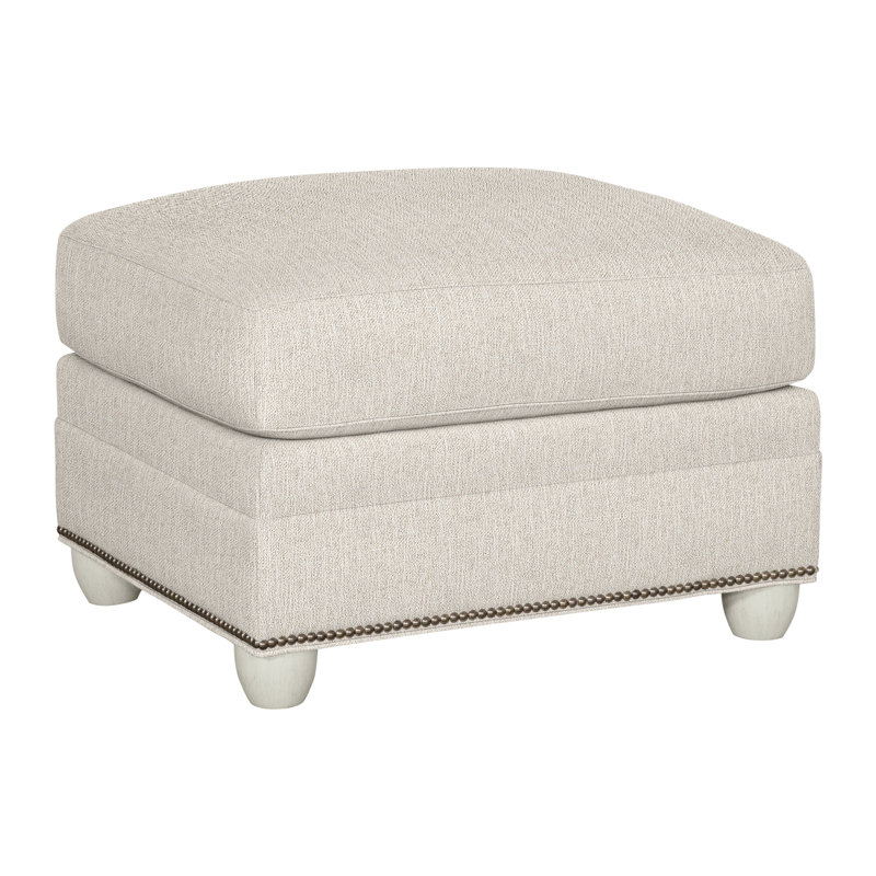Fairgrove Upholstered Ottoman, Wrenn, Instant Parchment, No