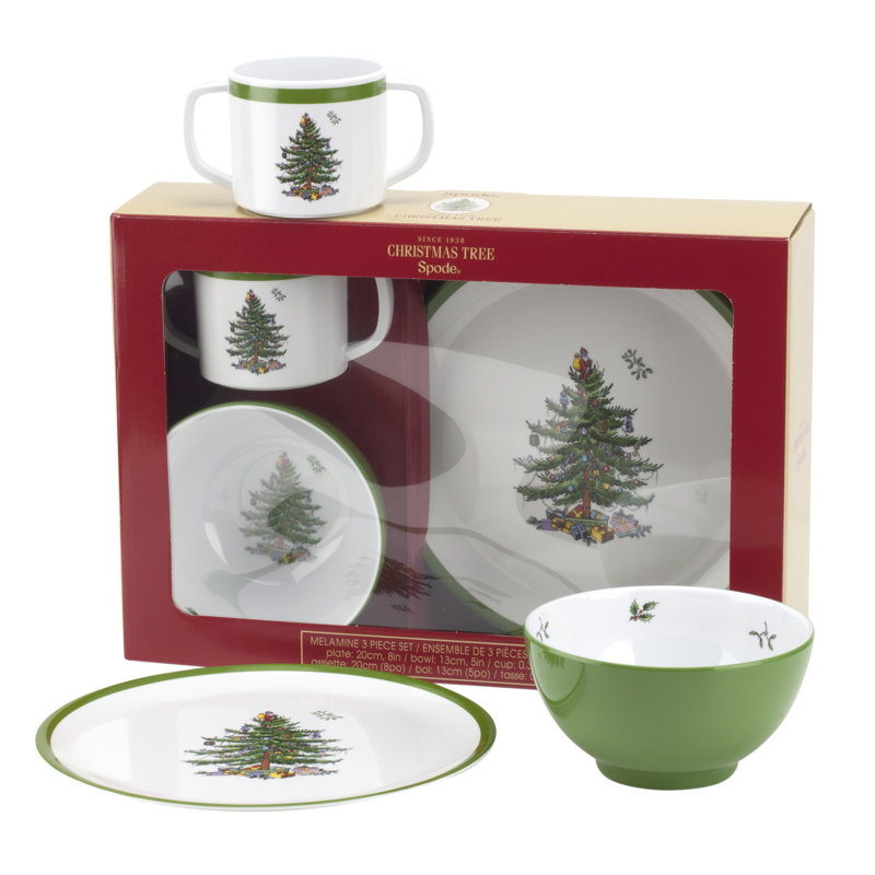 Spode Christmas Tree 3-Pc Childrens Melamine Set