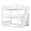 Lit superposé triple double avec escalier de rangement et garde-corps pleine longueur, lit séparé en 1, support à lattes pour les adultes-838429618
