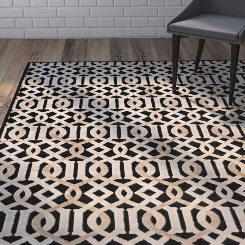 Van Wyck Paradise Viscose Geometric Rug, Rectangle 5'3" x 7'6"
