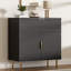 Armoire à café avec 2 portes et tiroir, buffet avec tablettes réglables, armoire d'appoint avec rangement, console pour le salon, noir-1229460048
