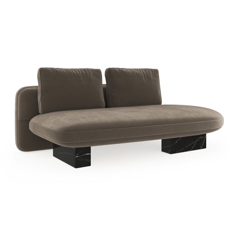 Overlap Laf Armless Bumper Dk Taupe