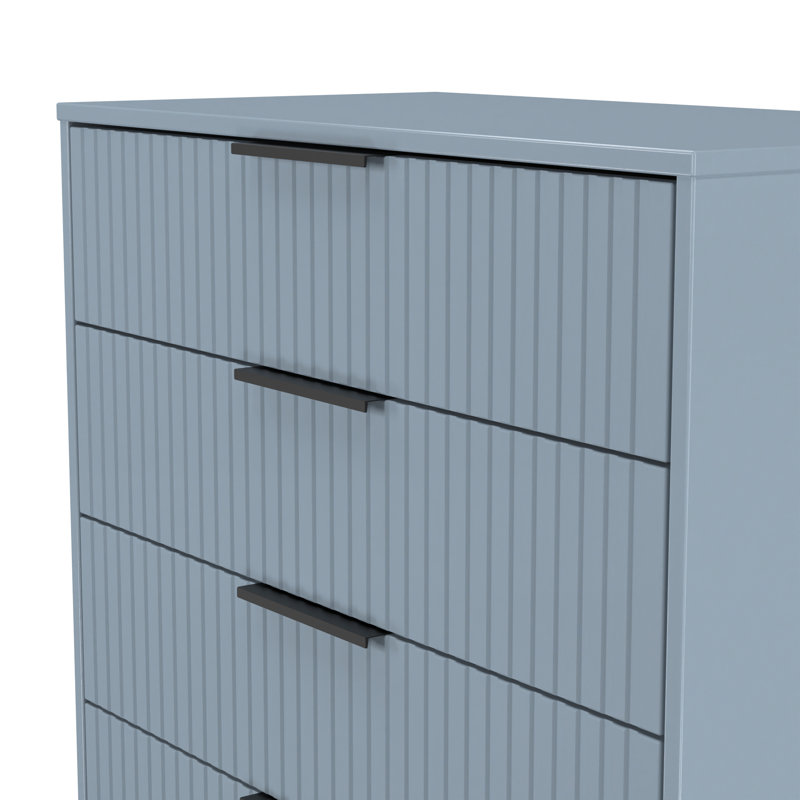 Bernat 77cm W 5 - Drawer Chest of Drawers, Blue