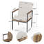 Ensemble repas d'extérieur en aluminium 9 pièces avec plateau en bois, chaises en osier et coussins gris clair Ocanas