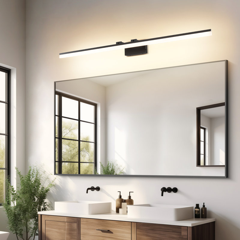 54.72 inch 1-Light Dimmable LED Bath Bar Vanity Light 5CCT Adjustable (2500K-5300K) , 54.72" Width, Black, 5CCT