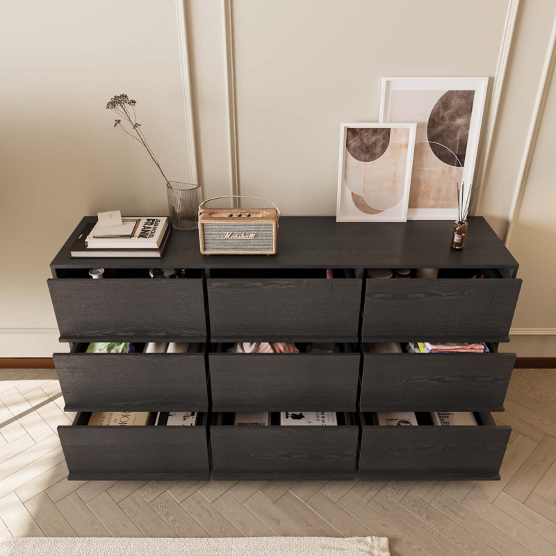 Commode 63 po 9 po Ambreal, Noir