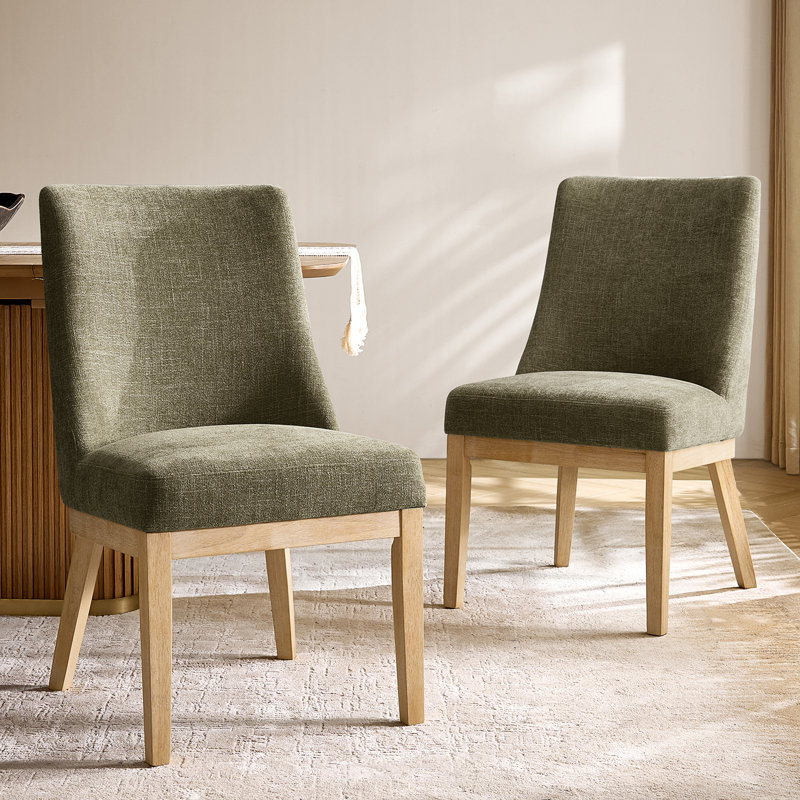 Hedda Farmhouse Solid Wood Dining Chair, Moss