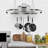 Pot And Pan Rack For Ceiling With Hooks, Decorative Oval Mounted Storage Rack-797459184