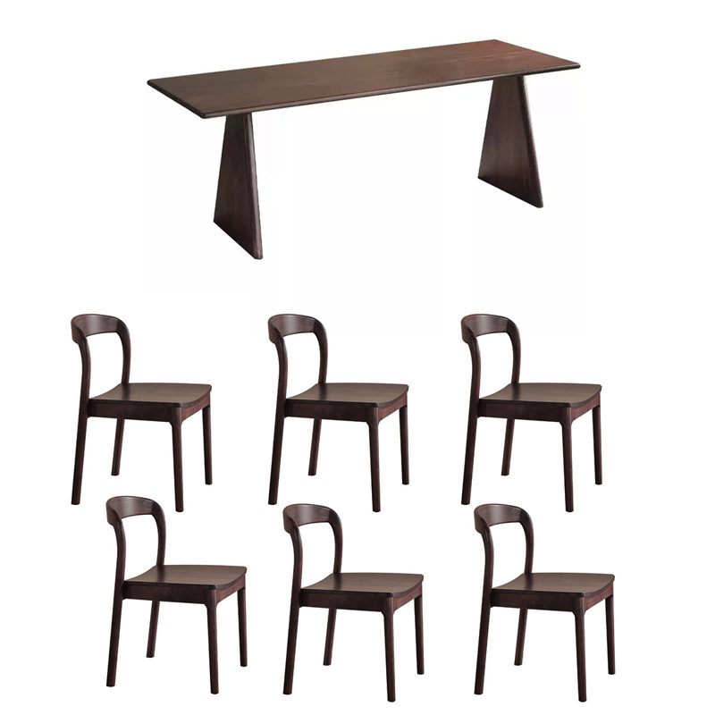 Solid wood modern dining table sets., 29.53"H x 86.61"L x 35.43"W