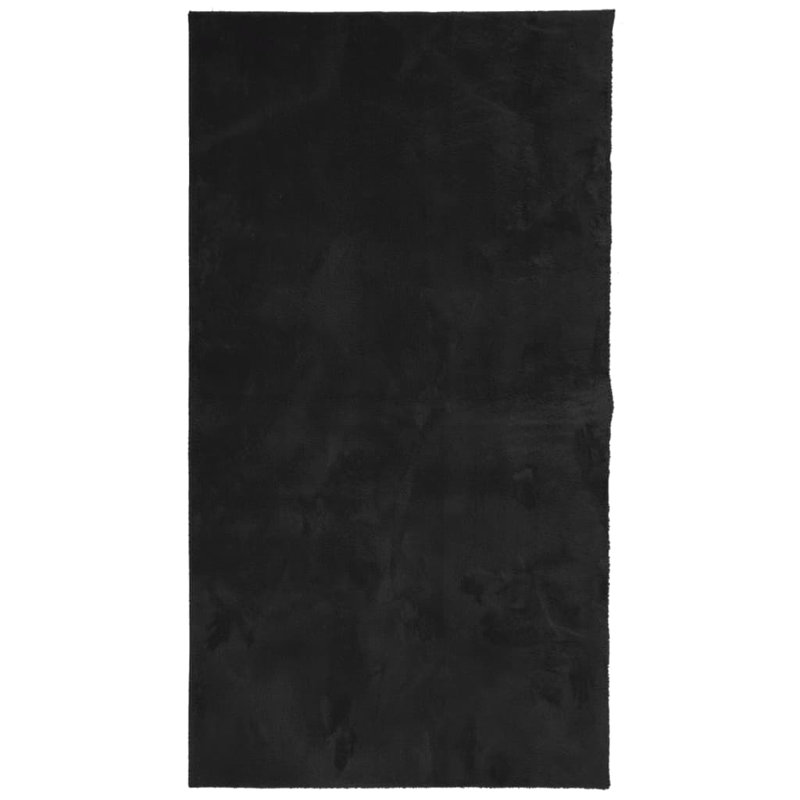 Rug "HUARTE" Short Pile Soft and Washable Black, Rectangle 60 x 110cm
