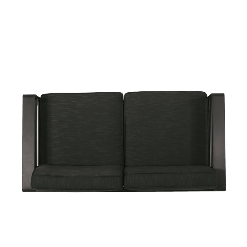 Ensemble de causeuse d'extérieur 1 pièce en aluminium gris foncé