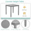 Table de salle à manger carrée en bois gris, hauteur comptoir, table de cuisine gain de place pour 4 personnes, meuble de maison en bois massif pour petits espaces, table seule