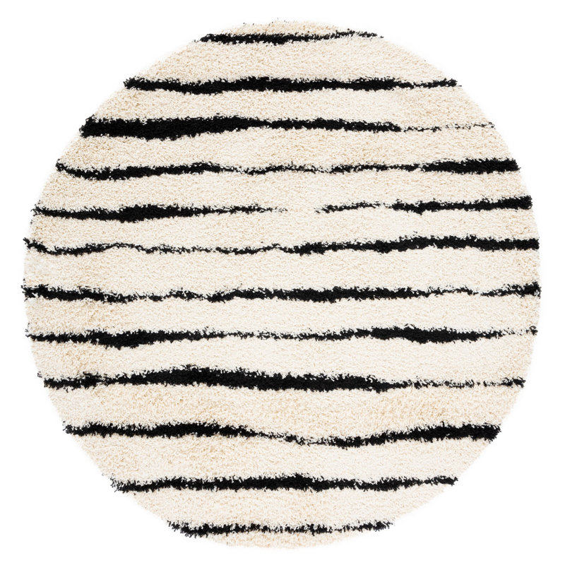 Glenvil Shag 600 Performance Abstract Rug, Round 6'7"