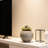 Modern Sphere Concrete Planter With Drainage System - Weathered Finish Outdoor Indoor Plant Pot For Large Plants Trees And Shrubs