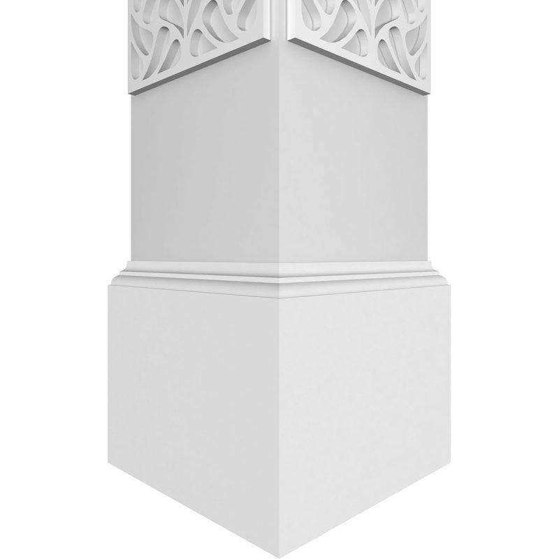 Colonne à motif cachemire carré non fuselé Craftsman Classic avec mission Capital et base Mission