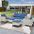 Wavel 74 " W Straight Powder Coated Steel Patio Sectional Set with Cushions-1981526987