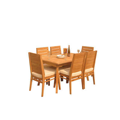 Outdoor 9 - Piece Teak Dining Set