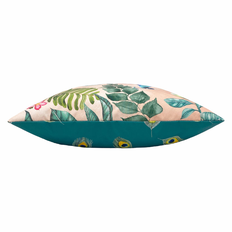 Indoor / Outdoor Square Cushion, Blush, 43cm H x 43cm W