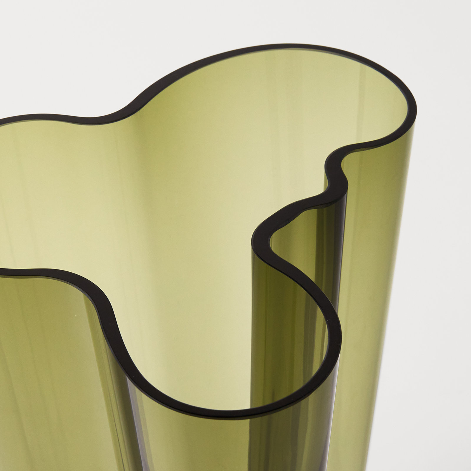 Aalto Glass Table Vase, Moss Green, 6.3" H x 8.19" W x 9" D