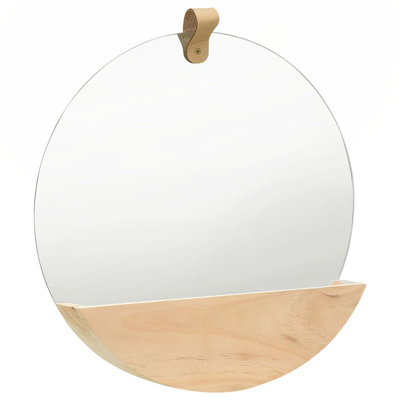 Arnfinn Flat Wall Mirror with Shelves