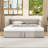 Twin Wood Upholstered daybed with Twin Trundle-337246200