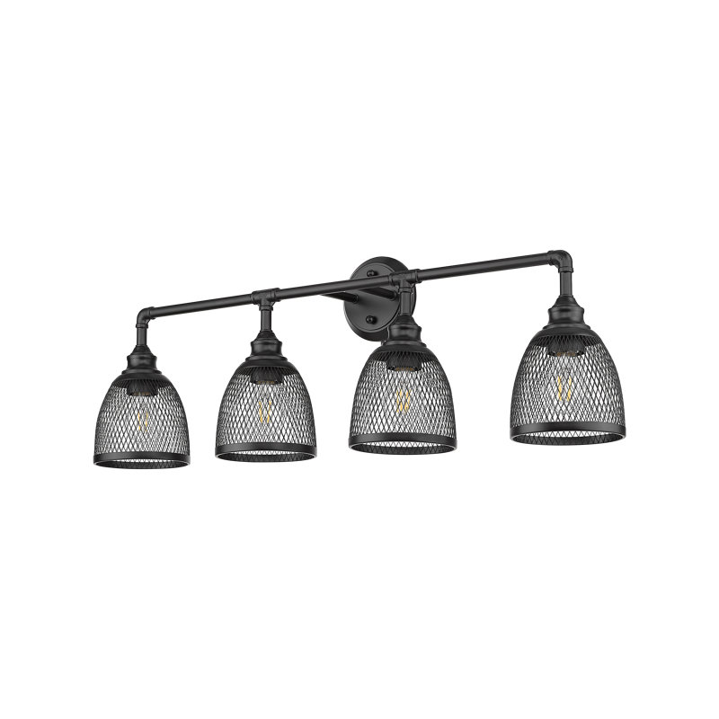 Hallan Dimmable Vanity Light, Black, 4